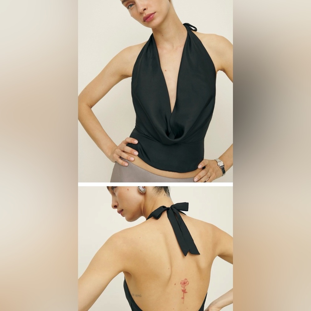 Silky halter top. The perfect cute top for date night